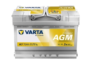Autobaterie VARTA Dynamic AGM 70Ah, 12V, A7 (E39)